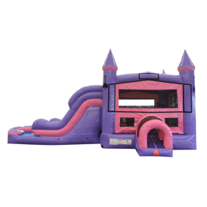pink & purple bounce house combo